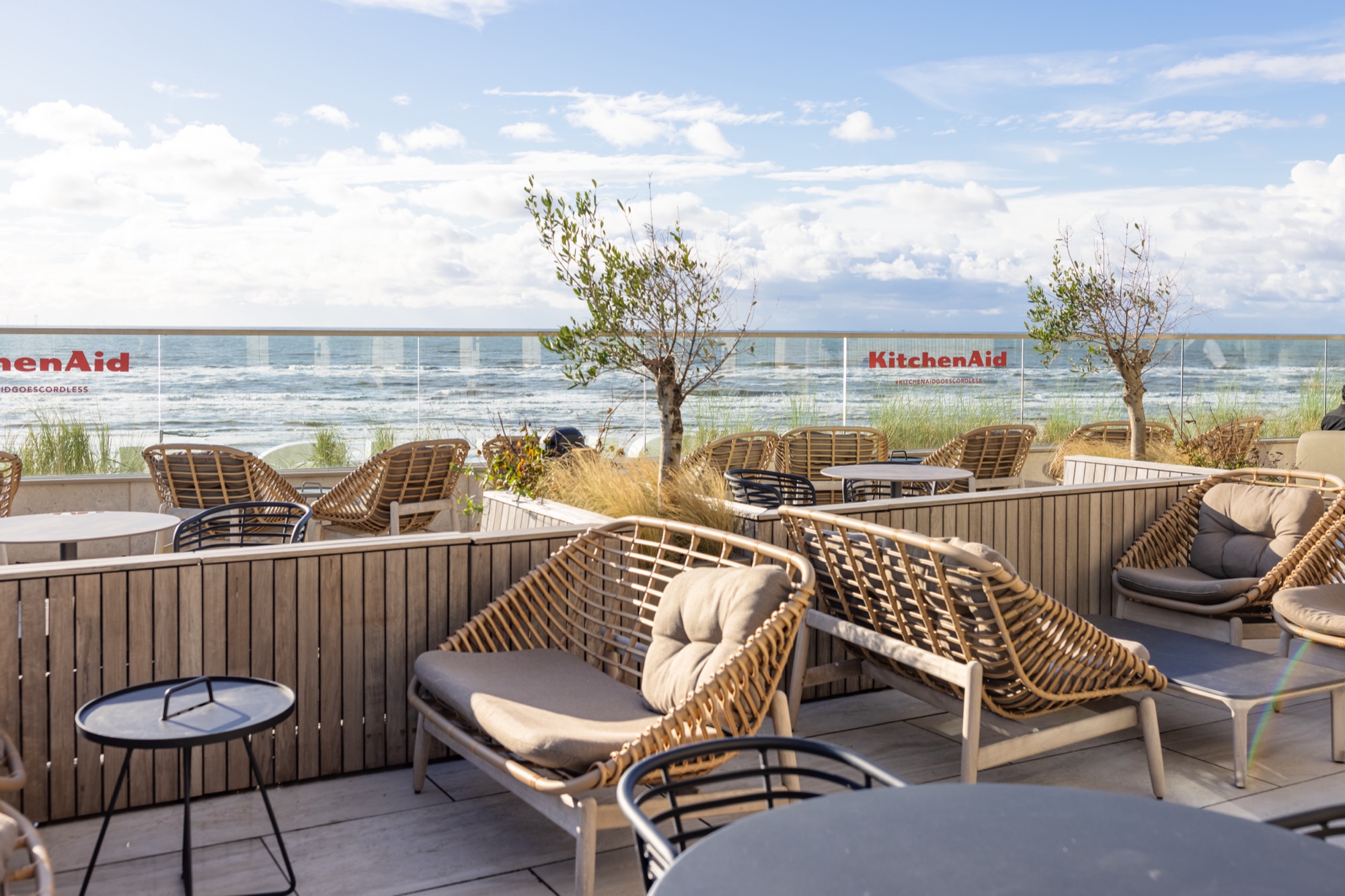 Lounge-terras aan zee